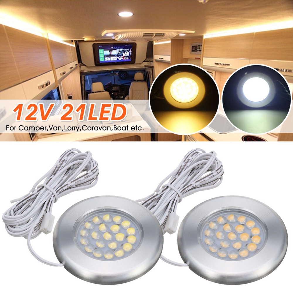 12V-21-LED-Spot-Light-Ceiling-Lamp-For-Caravan-Camper-Van-Motorhome-Boat-1441780