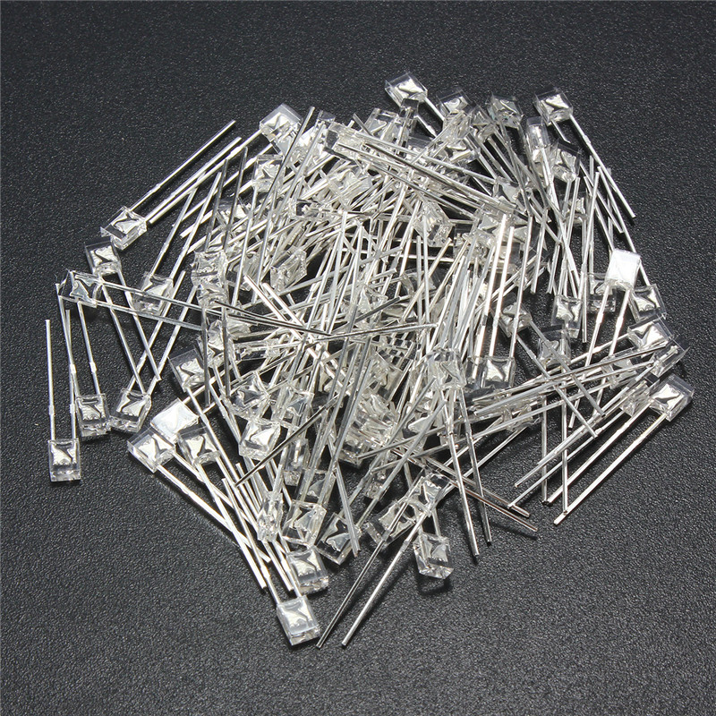 100PCS-2x3x4mm-Wide-Angle-Flat-Top-LED-Diodes-Water-Clear-Transparent-Light-Lamp-1075736