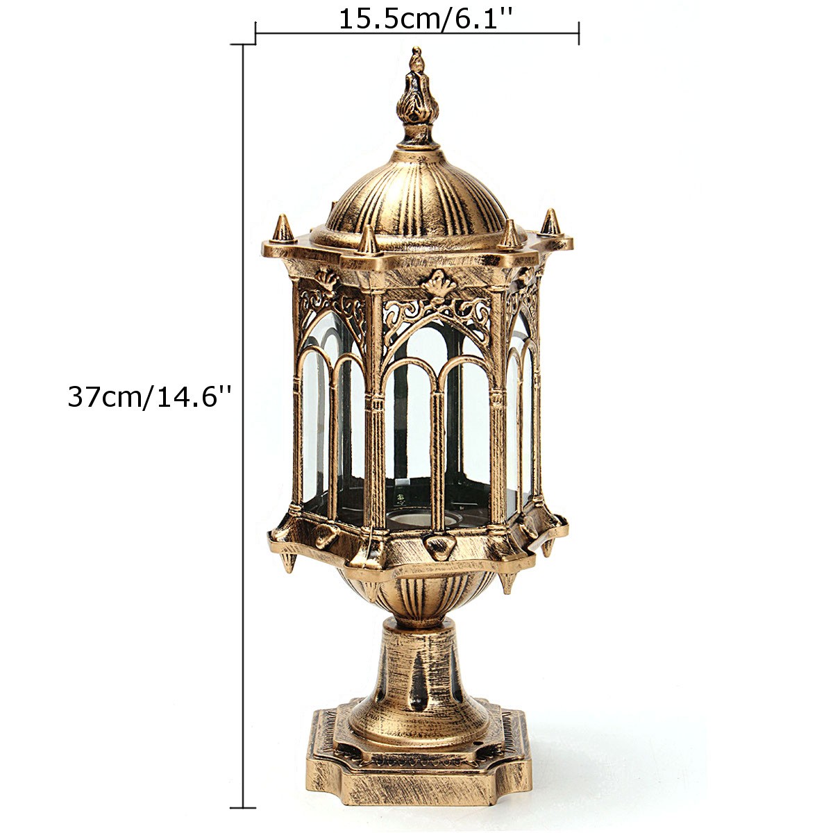 220V-E27-Exterior-Antique-Brass-Post-Fence-Lantern-Light-Landscape-Garden-Lamp-1092876