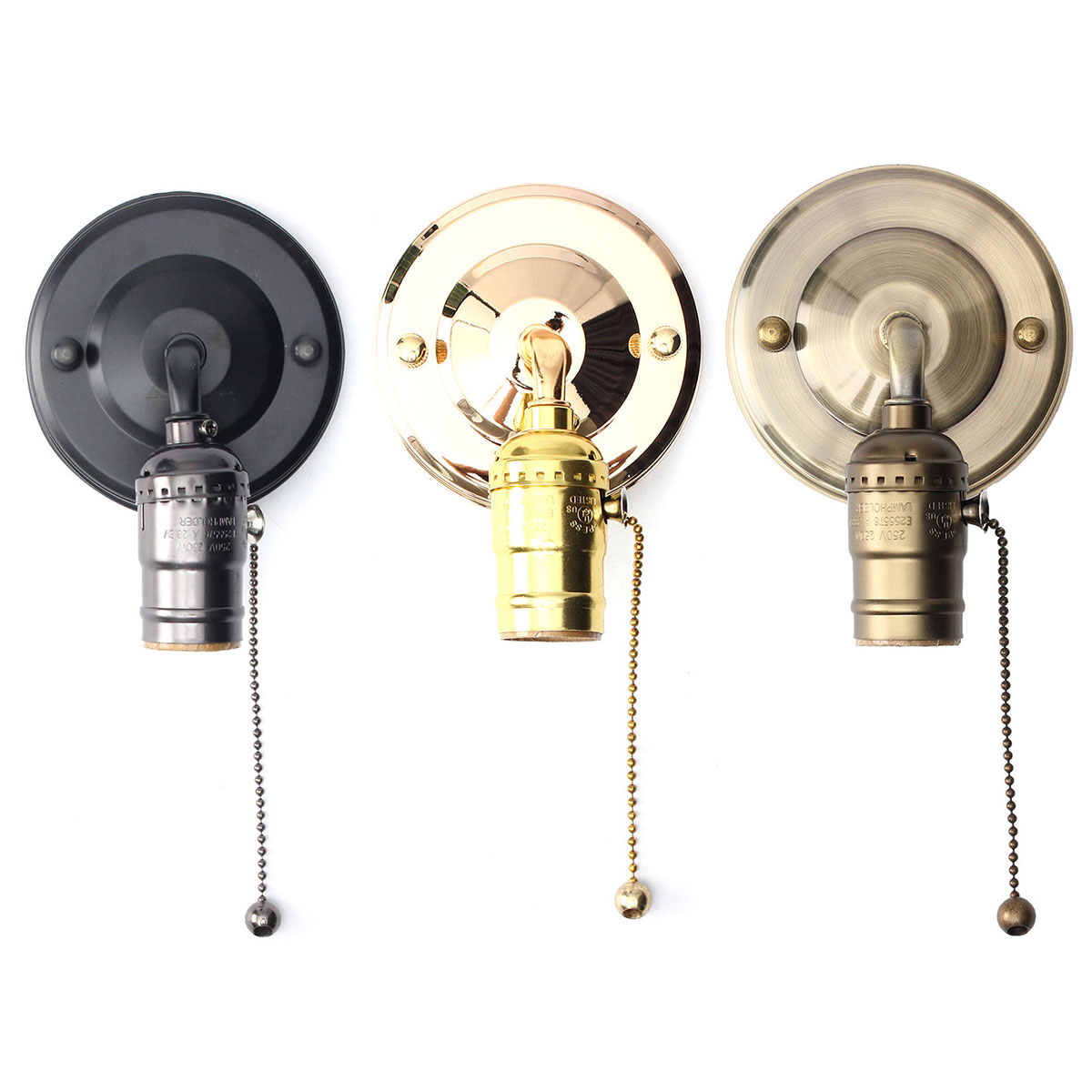 E27-Antique-Vintage-Wall-Light-Chain-Design-Sconce-Lamp-Bulb-Socket-Holder-Fixture-1077627