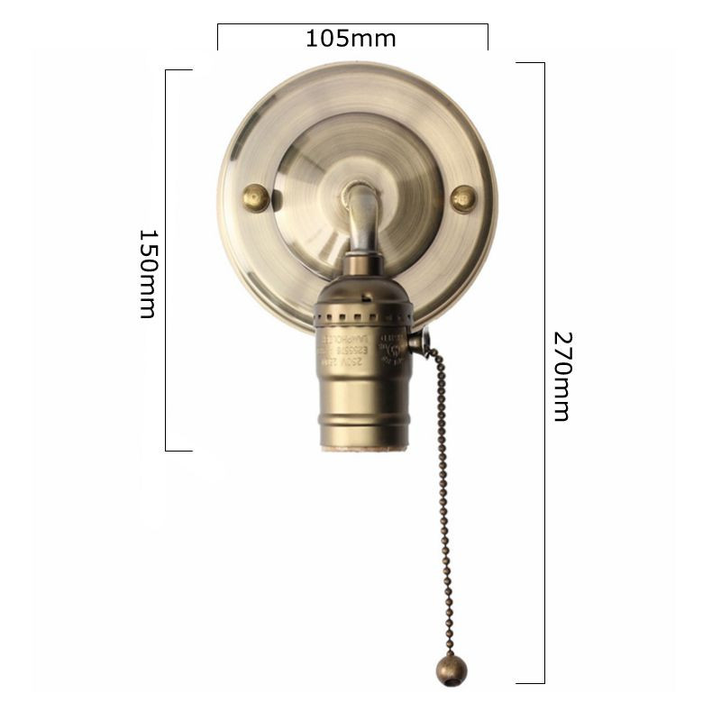E27-Antique-Vintage-Wall-Light-Chain-Design-Sconce-Lamp-Bulb-Socket-Holder-Fixture-1077627