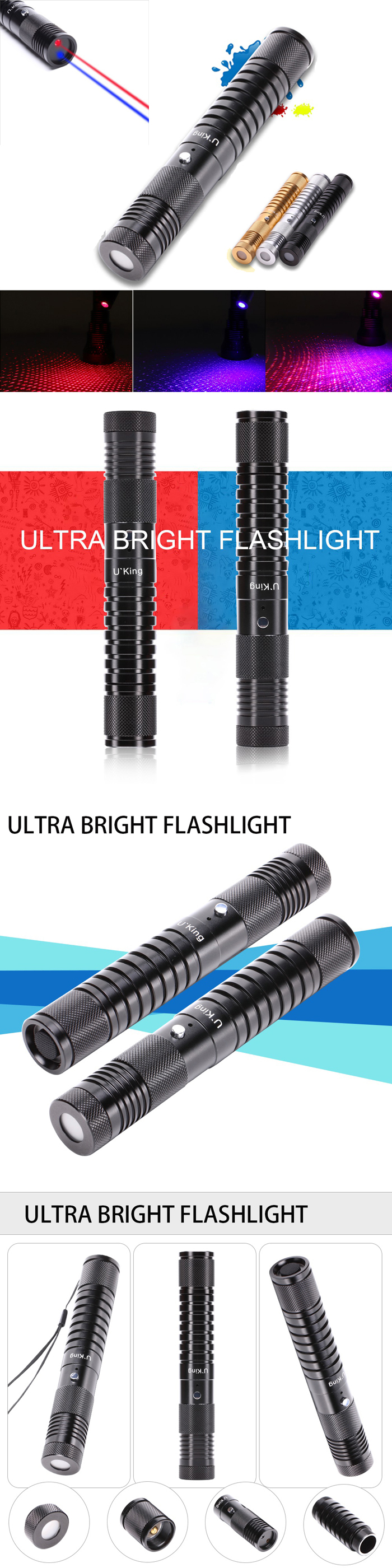 U-KING-ZQ-J34-650450nm-RedBlue-Two-colors-Laser-Pointer-Flashlight-High-Power-Laser-Pen-1219201