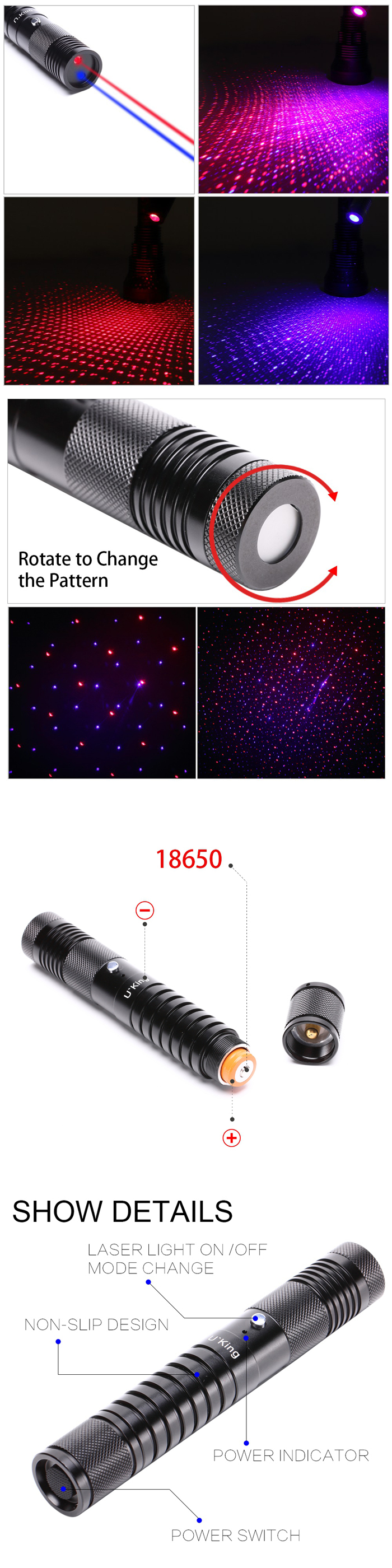 U-KING-ZQ-J34-650450nm-RedBlue-Two-colors-Laser-Pointer-Flashlight-High-Power-Laser-Pen-1219201