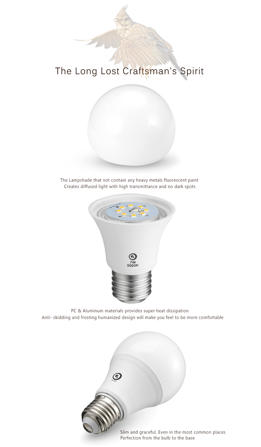 Digoo-Lark-Series-E27-E26-High-PF-Top-Quality-3W-5W-7W-LED-Globe-Bulb-Home-Lighting-AC85-265V-1060451