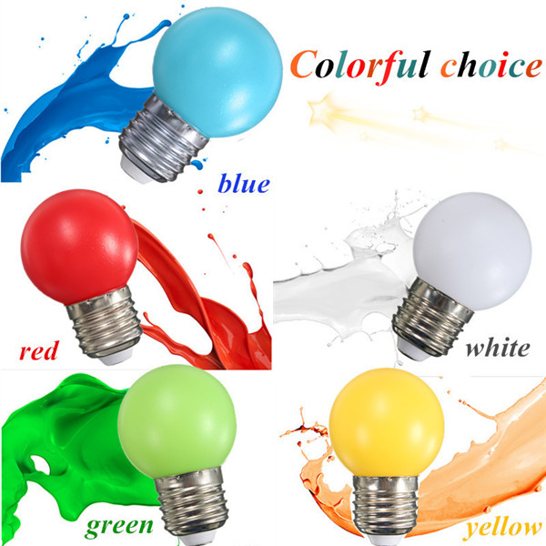 E27-2W-PE-Frosted-LED-Globe-Colorful-WhiteRedGreenBlueYlellow-Lamp-AC110-240V-997057