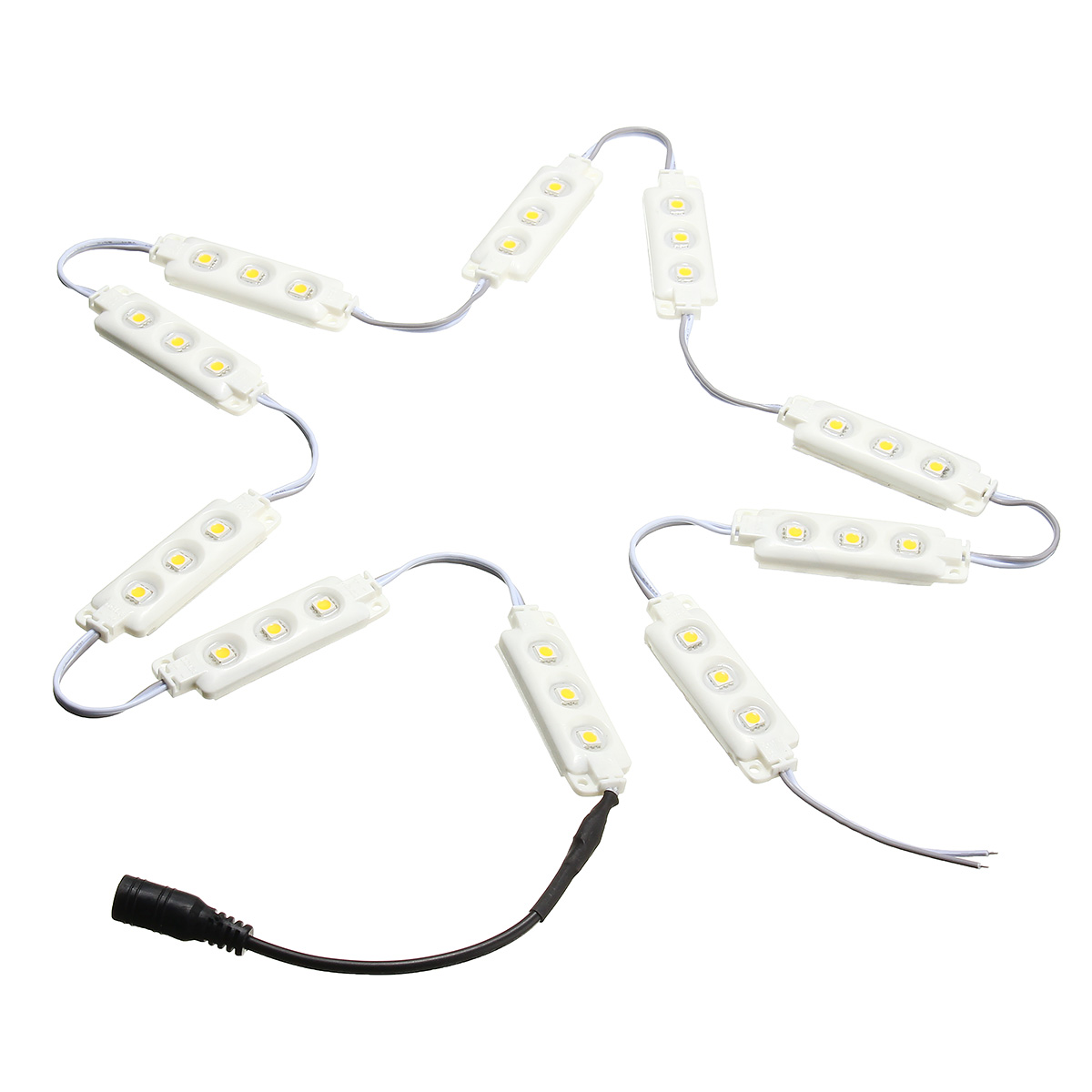 15M-SMD5050-Waterproof-Warm-White-LED-Module-Strip-Light-Kit-Mirror-Signage-Lamp--Adapter-DC12V-1113097