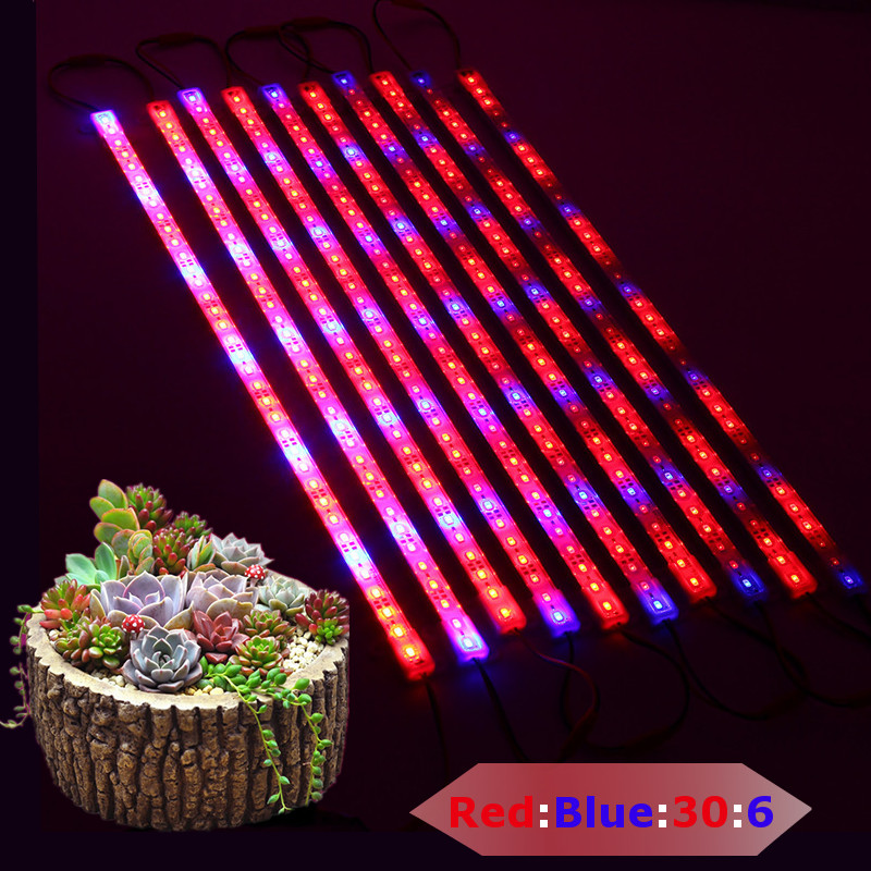 10PCS-50CM-SMD5730-RedBlue-51-LED-Plant-Grow-Rigid-Strip-Hydroponic-Bar-Light-Kit-DC12V-1261733