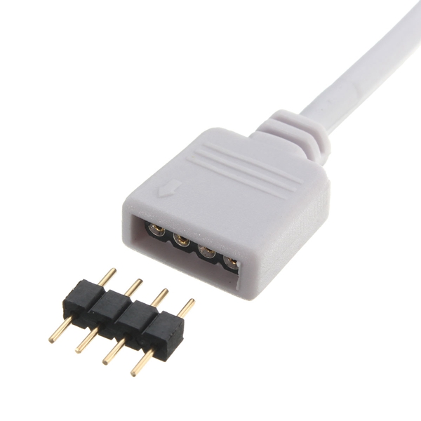 03051235M-4-Pin-Female-Extension-Cable-Connector-LED-Strip-RGB-amp-Male-Plug-1073468