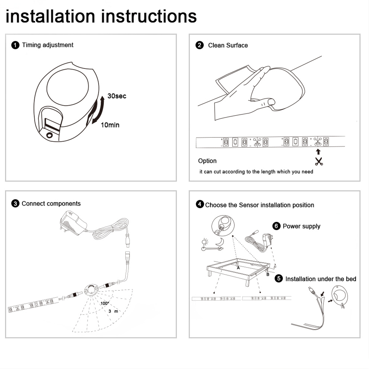 15M-3M-Motion-Activated-Sensor-Flexible-LED-Strip-Light-Bed-Night-Lamp-with-Switch-EU-Plug-DC12V-1298415