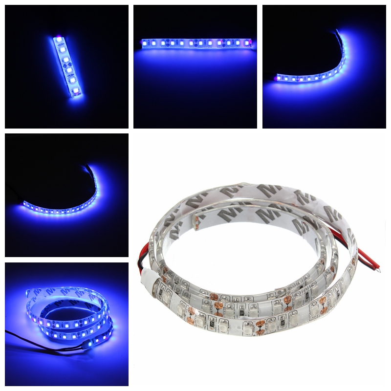 UV-Ultraviolet-Purple-3528-LED-Flexible-Strip-Lamp-White-Light-12V-Waterproof-1083793
