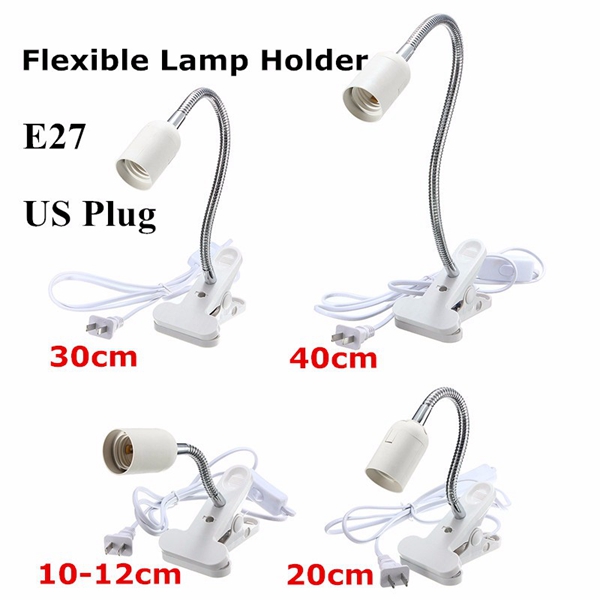 10203040cm-US-Plug-E27-Flexible-Clip-on-Switch-LED-Light-Lamp-Bulb-Holder-Socket-Converter-1073620