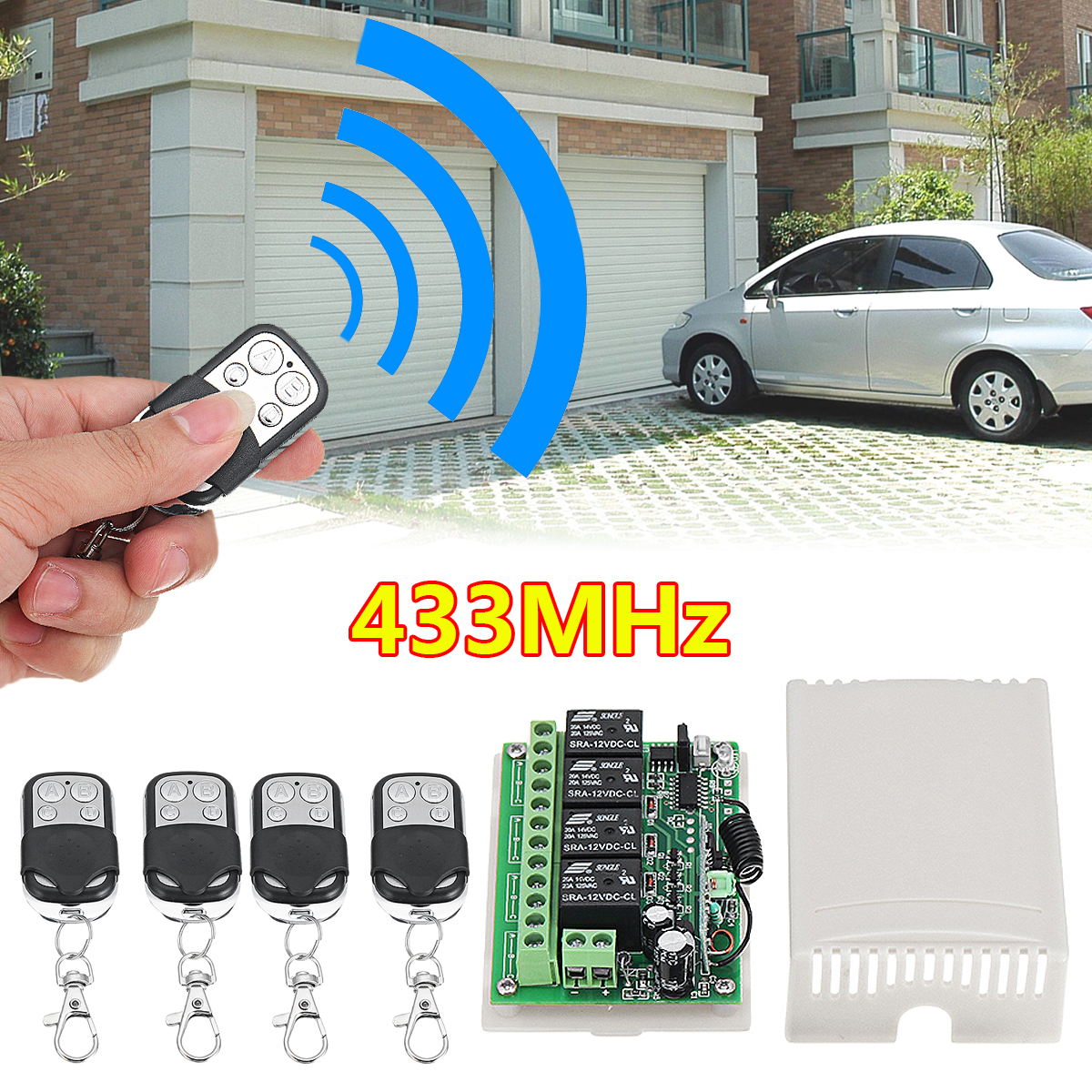 DC12V-4-Transmitter-amp-Receiver-Relay-4CH-433MHz-Wireless-Remote-Control-Light-Switch-1292651