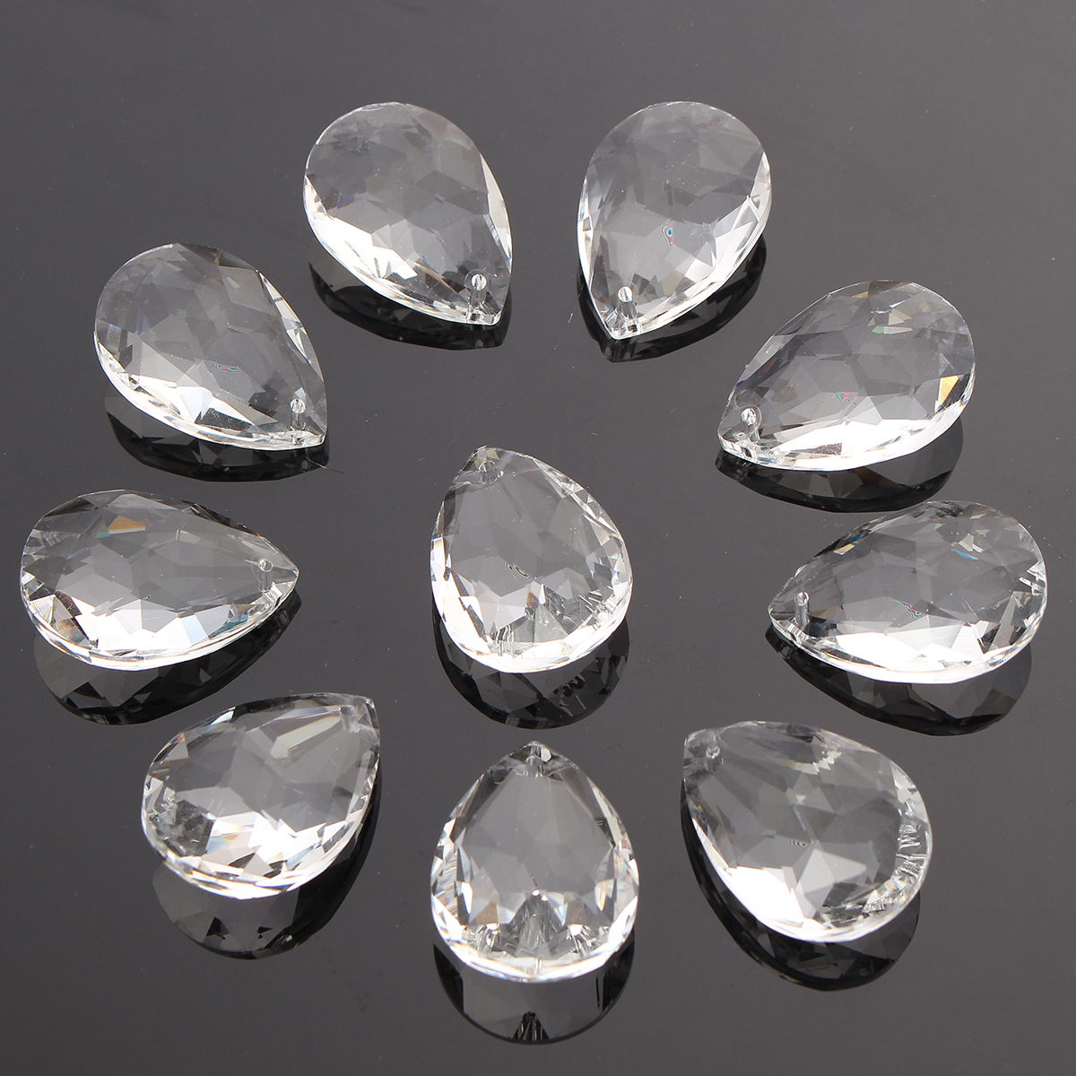 10PCS-Clear-Chandelier-Glass-Crystal-Lighting-Prisms-Hanging-Drops-Pendants-38MM-1105403