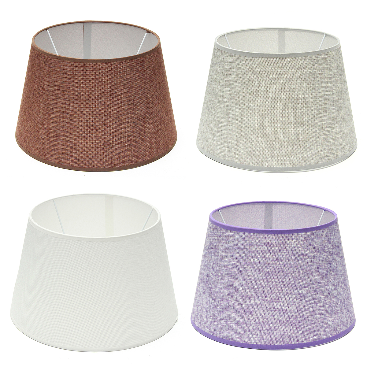 265x355x215MM-Cotton-Textured-Fabric-PVC-Linen-Shade-Desk-Ceiling-Lampshade-1173206