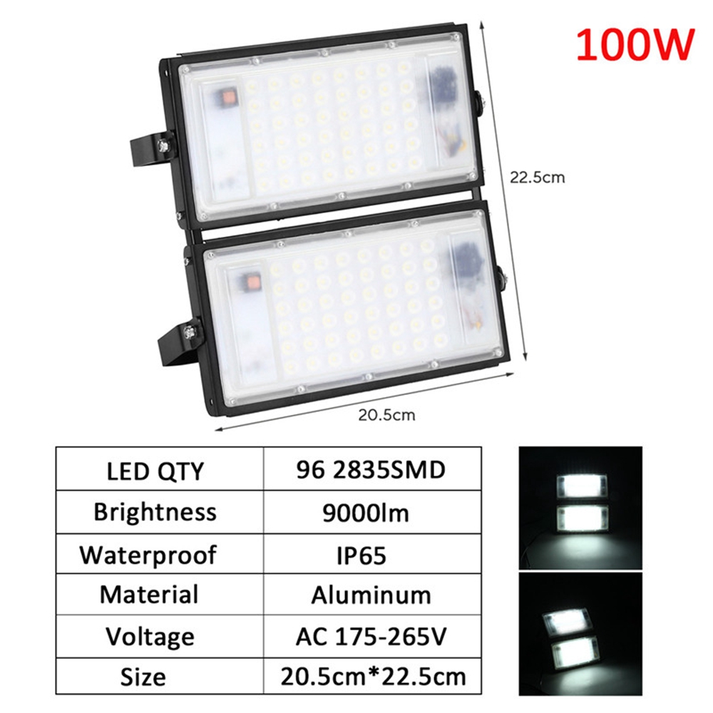 100W-9000lm-Waterproof-IP65-96-LED-Flood-Light-White-Light-Spotlight-Outdoor-Lamp-AC175-265V-1310541