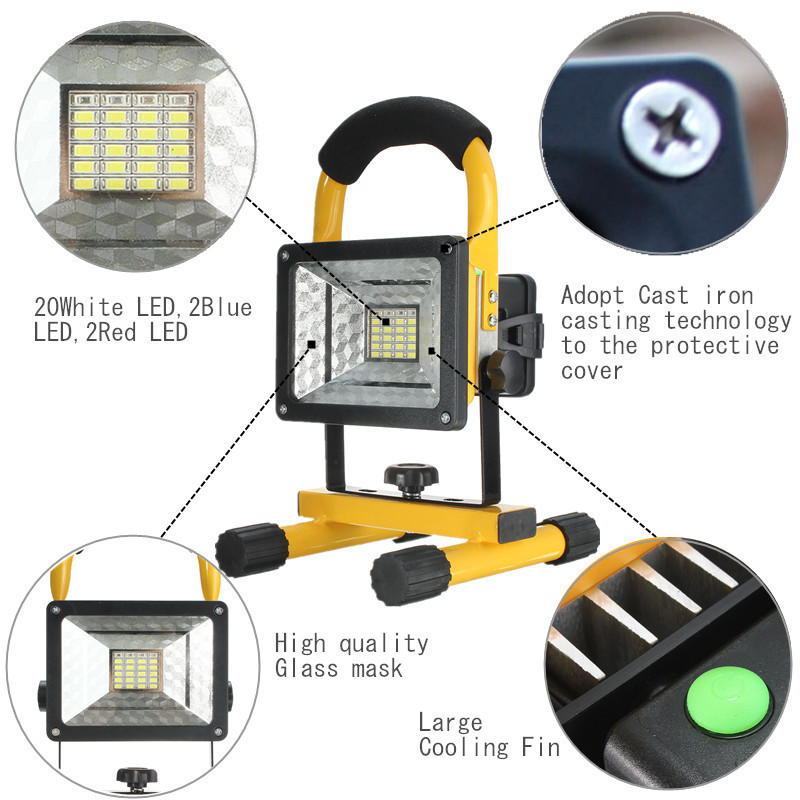 10W-24LED-Portable-Rechargeable-Outdoor-Camp-Flood-Light-Spot-Work-Trouble-Lamp-1047305