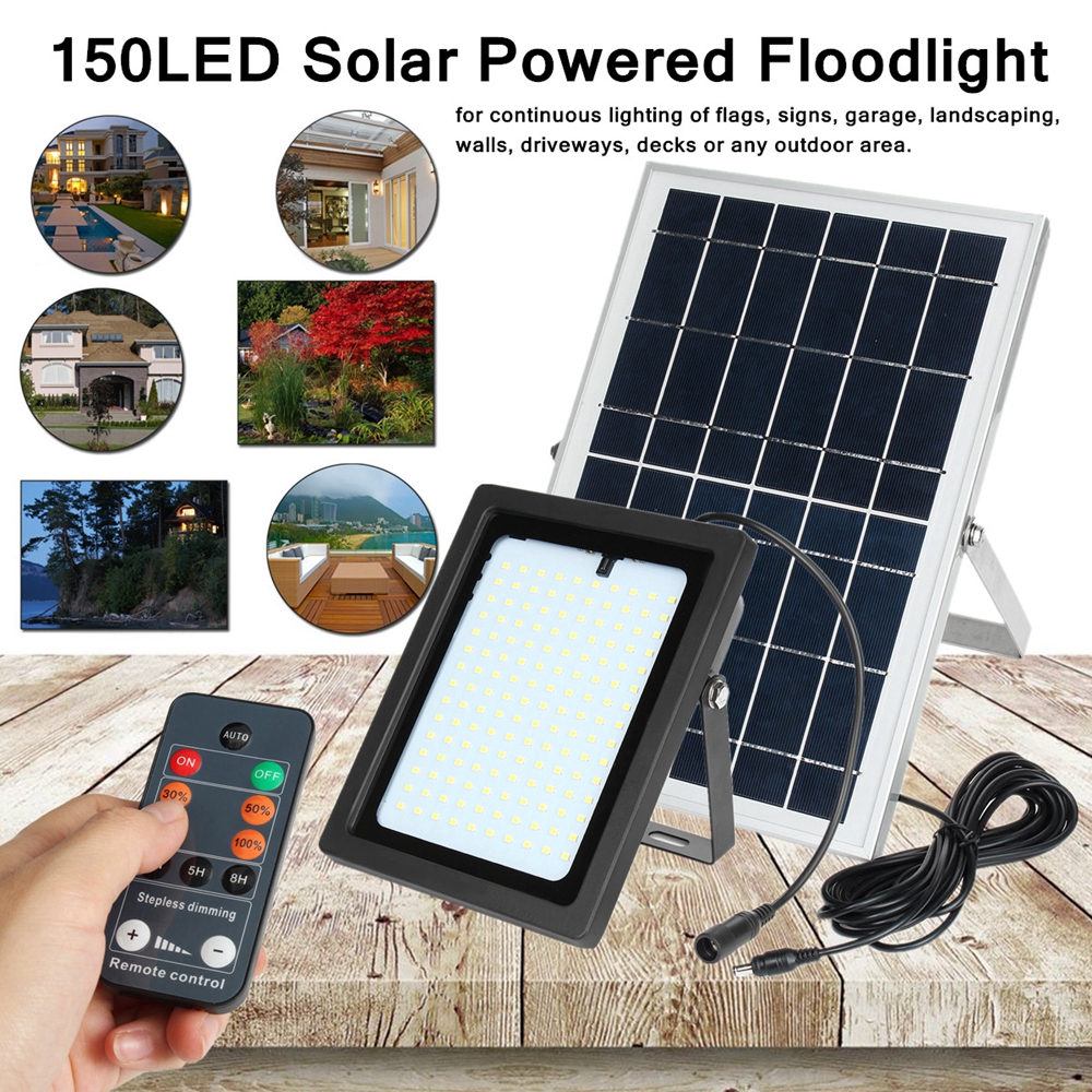 10W-150-LED-Solar-Powered-Light-Sensor-Floodlight-Outdoor-Security-Wall-Lamp-with-Remote-Control-1325397