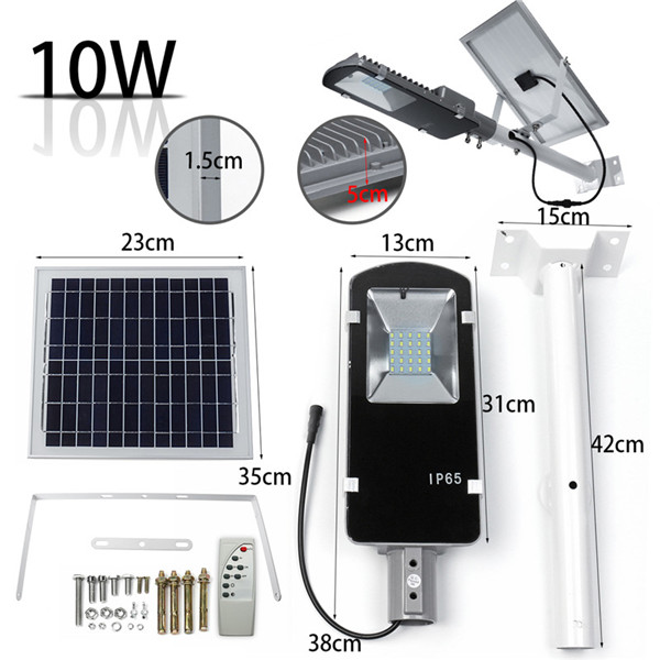 10W-25LED-400LM-Solar-Powered-Light-Sensor-Street-Light-with-Rmote-Control-Waterproof-Outdoor-Light-1264880