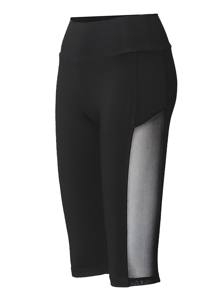 Sports-Casual-Women-Mesh-Patchwork-High-Waist-Cropped-Leggings-1154953