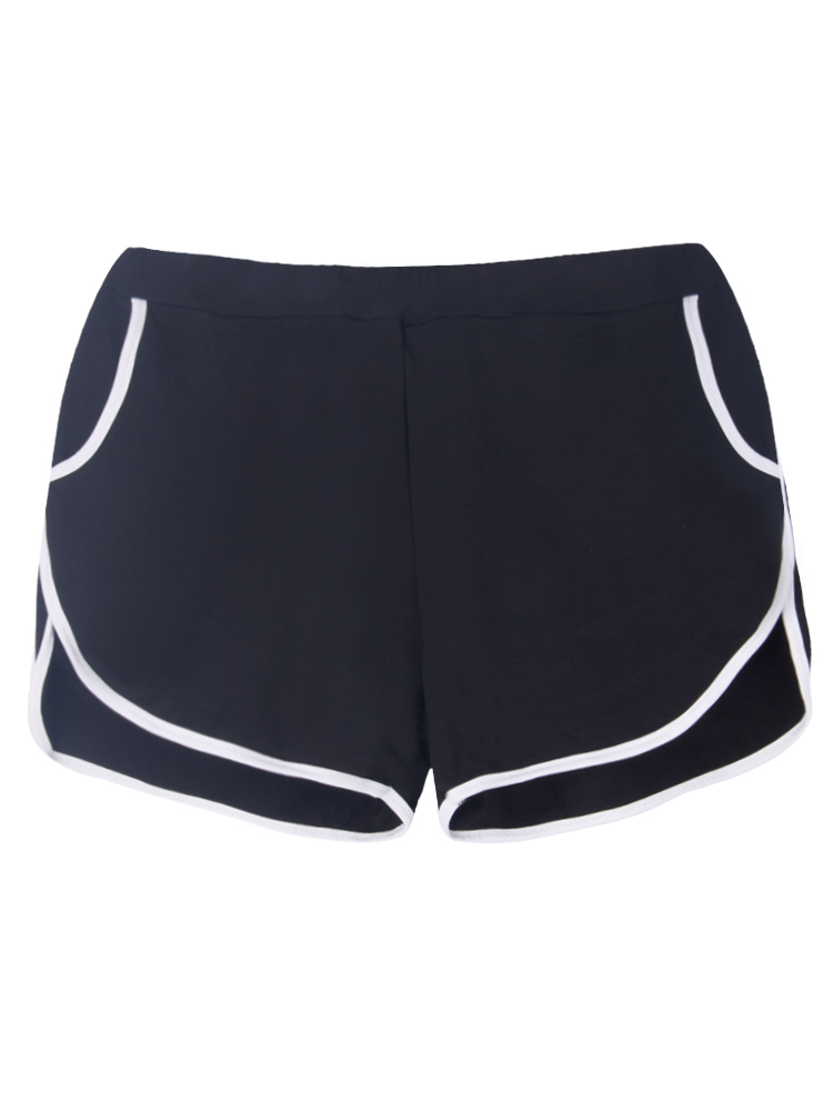 Pure-Color-Elastic-Waist-Sports-Shorts-For-Women-1059153