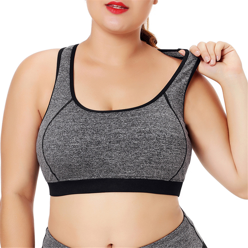 3XL-Plus-Size-Soft-Shockproof-T-shirt-Vest-Yoga-Sports-Bra-1383663