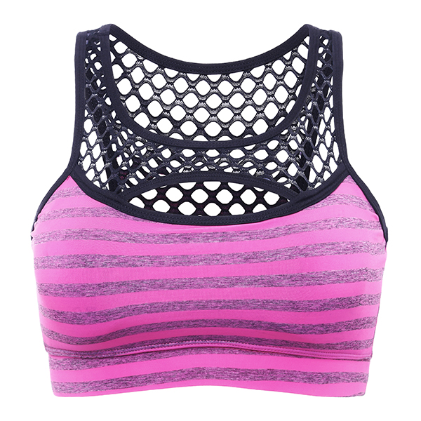 Comfort-Wireless-Stripe-Vest-Hollow-Out-Mesh-Shockproof-Sport-Bra-1118810