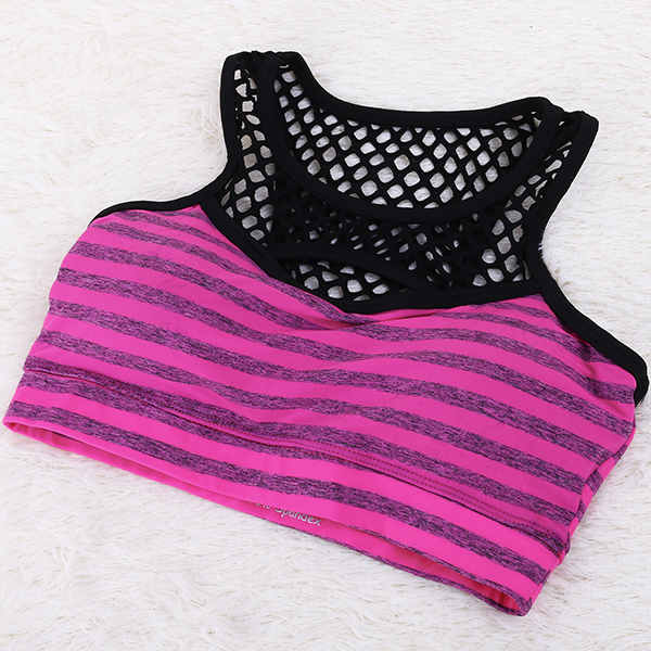 Comfort-Wireless-Stripe-Vest-Hollow-Out-Mesh-Shockproof-Sport-Bra-1118810