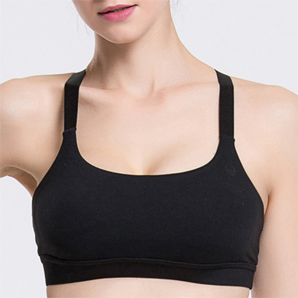 Cross-Back-Wireless-Sports-Bra-Black-Adjusted-Breathable-Yoga-Vest-1131699