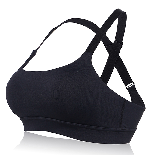 Cross-Back-Wireless-Sports-Bra-Black-Adjusted-Breathable-Yoga-Vest-1131699