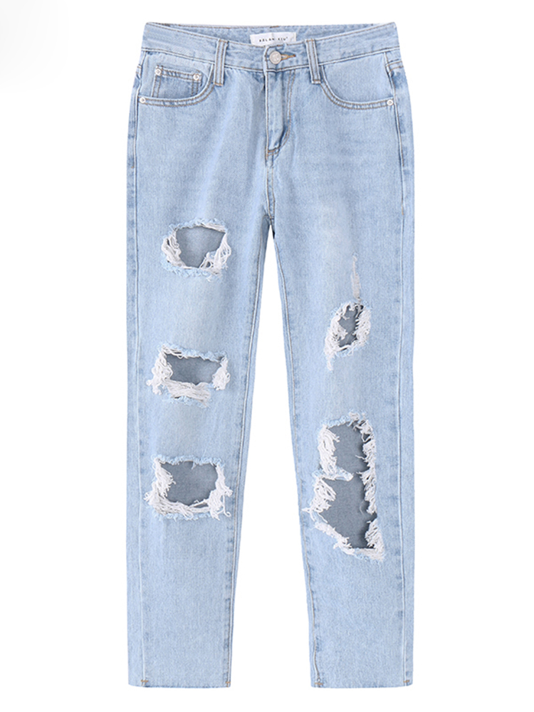 Casual-Women-Ripped-Hole-Mid-Rise-Cropped-Jeans-1265904