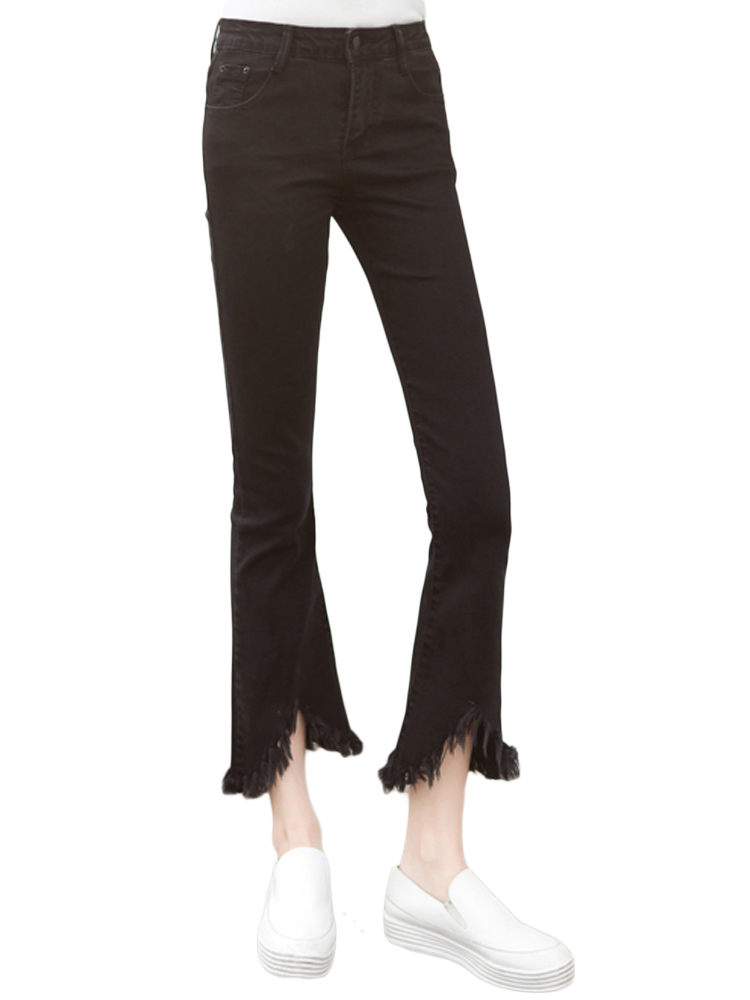 Casual-Women-Zipper-Slim-Ripped-Tassel-Flare-Ninth-Denim-Jeans-1050326