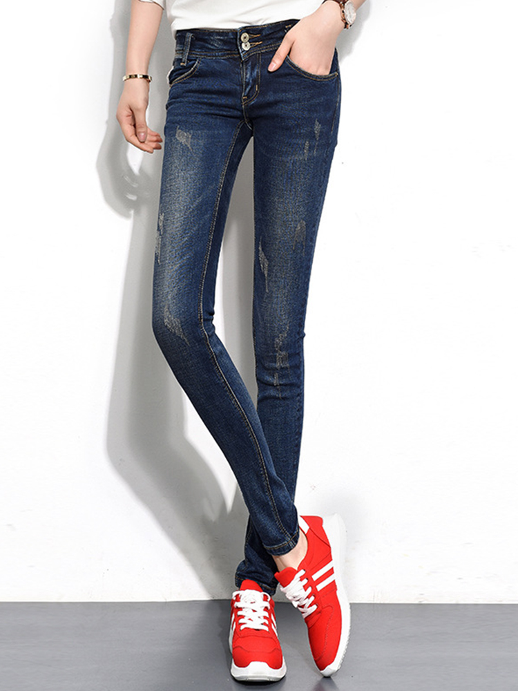 Dark-Blue-Women-High-Waist-Elastic-Slim-Denim-Jeans-with-Pockets-1217028