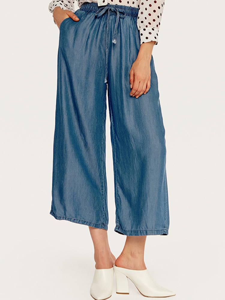 Women-Elastic-Wasit-Pockets-Wide-Leg-Jeans-1345204