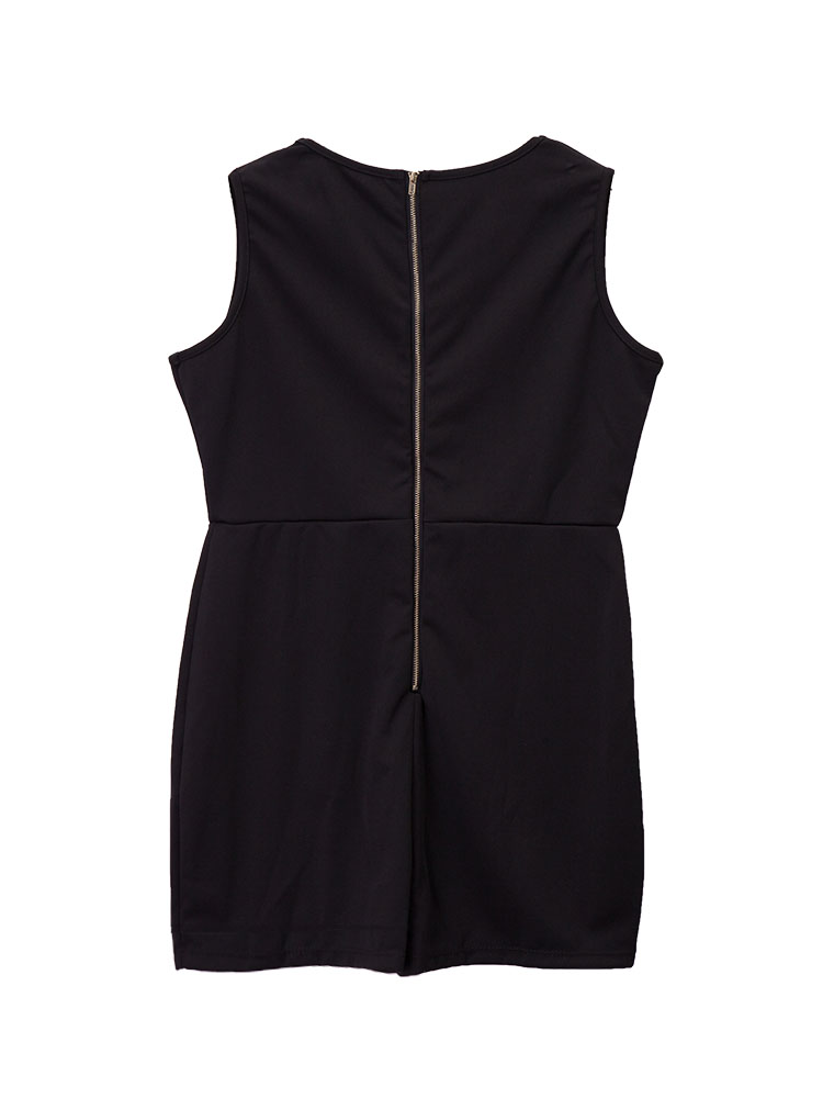 Black-Square-Neck-Double-Breasted-Sleeveless-Rompers-Jumpsuit-1068681