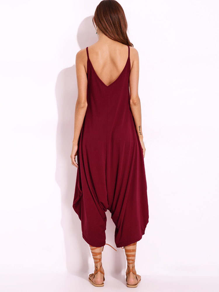 Casual-V-neck-Wide-Leg-Jumpsuit-Harem-Pants-Loose-Rompers-Playsuits-1186676