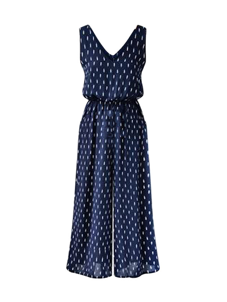 Casual-Women-Cotton-Polka-Dot-Baggy-Wide-Leg-Jumpsuit-1293323