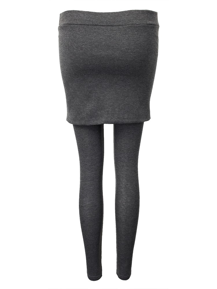 Casual-Women-Pure-Color-Side-Zipper-Bag-Hip-Skirt-Slim-Leggings-955073