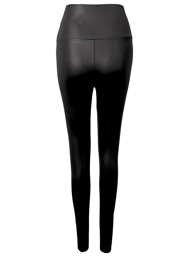 Sexy-Solid-Color-PU-High-Waist-Stretch-Legging-For-Women-1046403