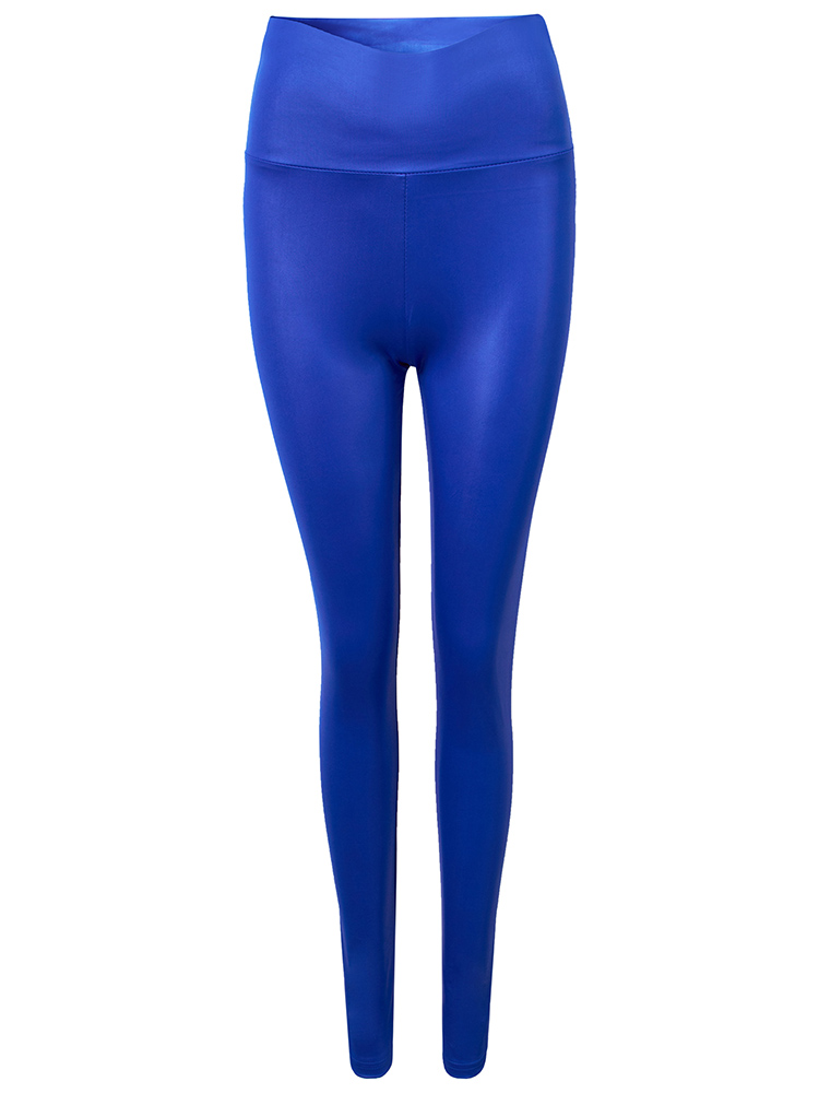 Sexy-Solid-Color-PU-High-Waist-Stretch-Legging-For-Women-1046403