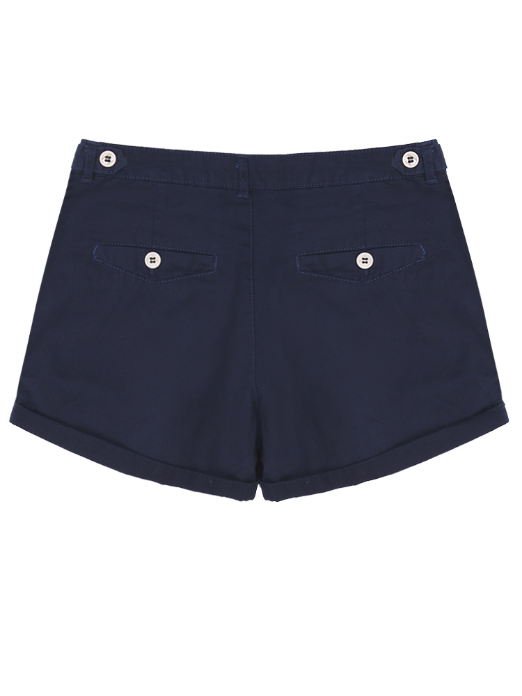Casual-Women-Pure-Color-Pocket-Solid-Summer-All-match-Shorts-1064587