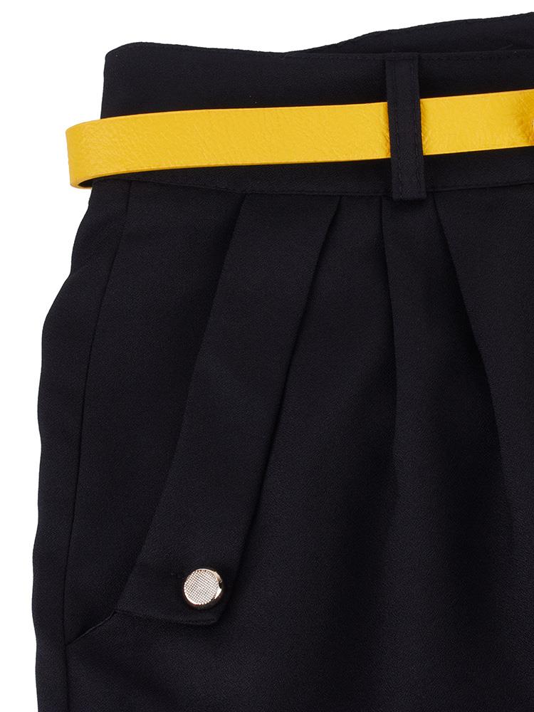 Casual-Women-Summer-Zipper-Pocket-Pleated-Chiffon-Short-Pants-1055495