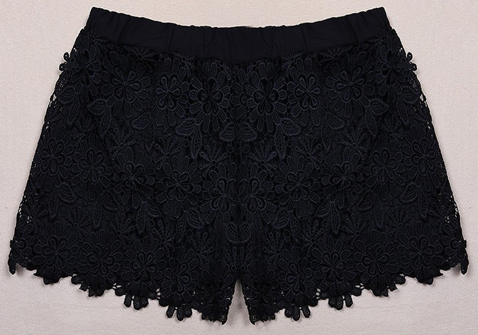 Fashion-Women-Casual-Sweet-Cute-Elastic-Waist-Lace-Shorts-Short-Pants-949432