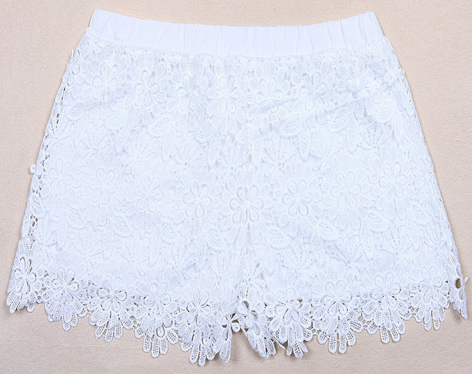 Fashion-Women-Casual-Sweet-Cute-Elastic-Waist-Lace-Shorts-Short-Pants-949432