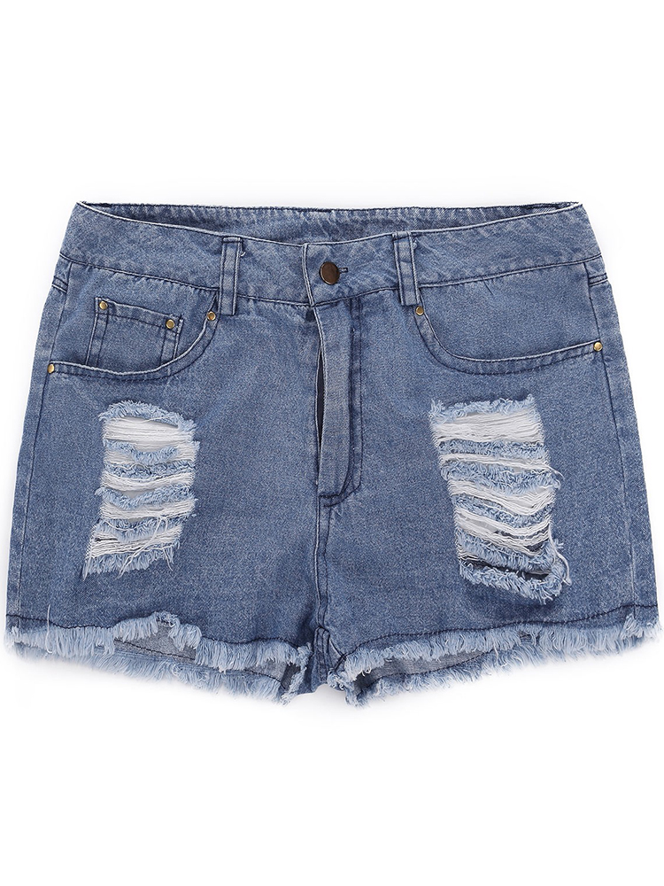 Vintage-Women-Ripped-Zipper-High-Waist-Denim-Shorts-Jeans-1040795