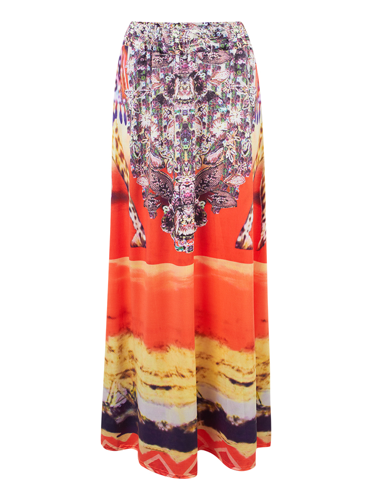 Bohemian-Printed-Stretch-Waist-Beach-Maxi-Skirt-For-Women-1049082