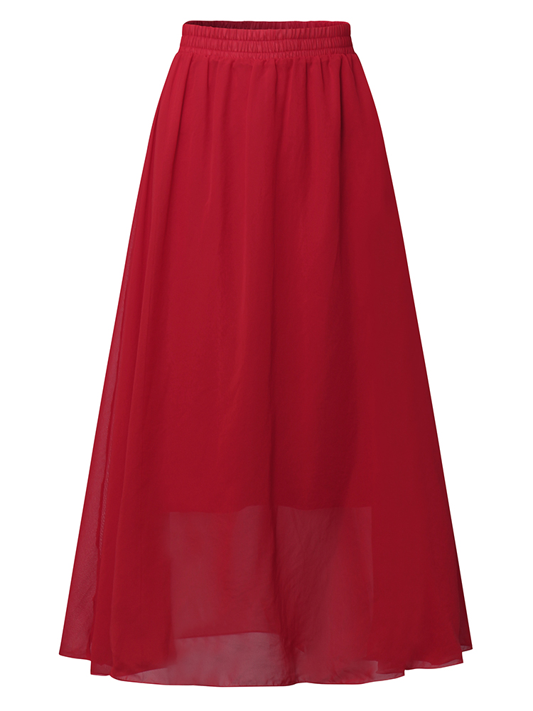 Bohemian-Women-Pleated-Pure-Color-Chiffon-Skirts-1153408