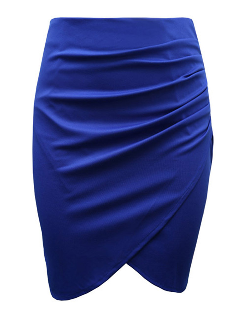 Elegant-Women-High-Waist-Solid-Asymmetric-Pleated-Package-Hip-Pencil-Skirt-1030011