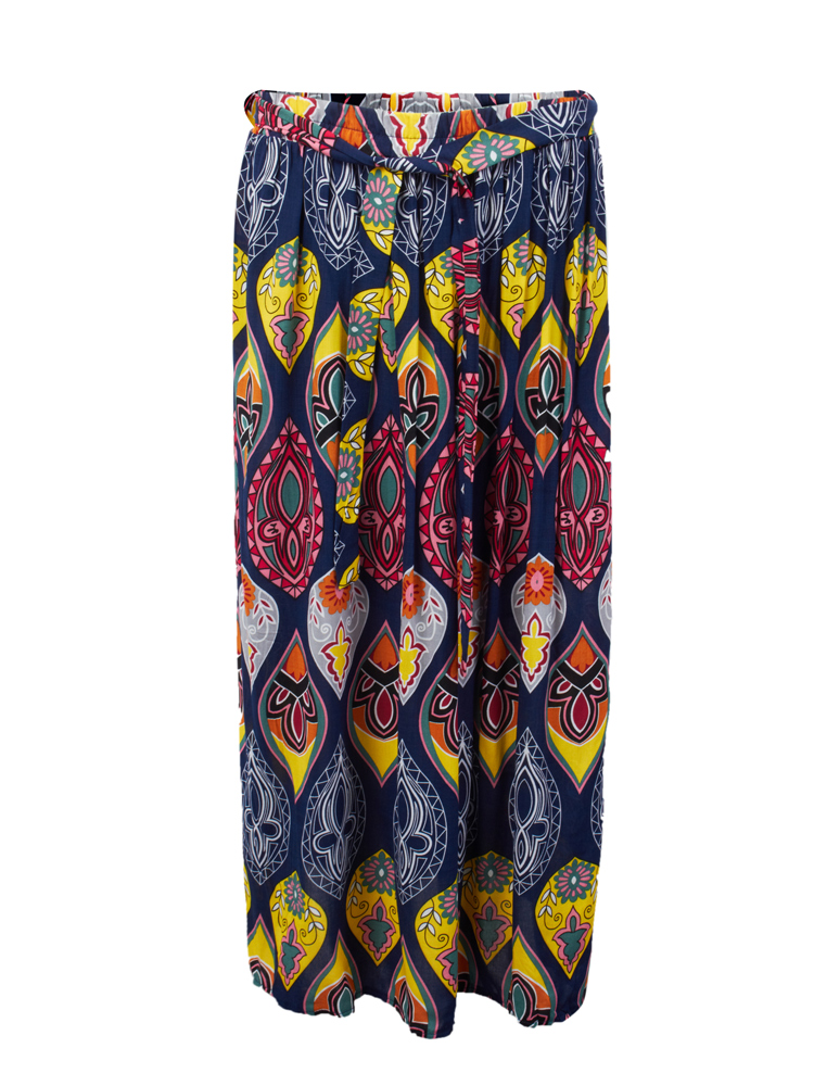 Vintage-Women-Bohemian-Bow-High-Waist-Print-Pleated-Maxi-Skirt-1040534