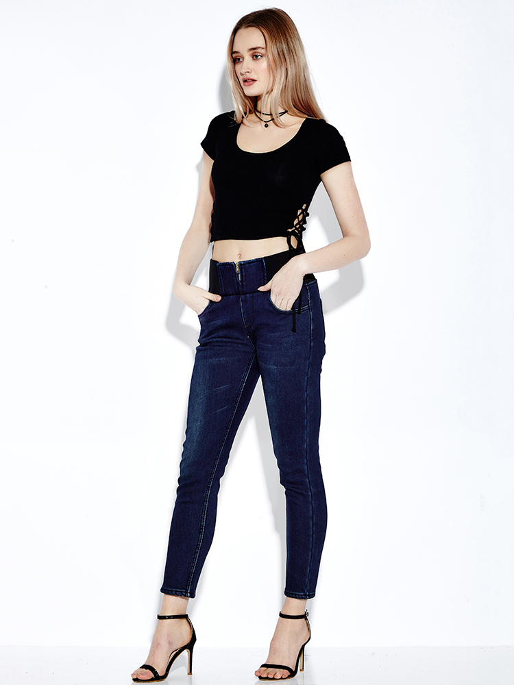 Casual-High-Waist-Thick-Slim-Elastic-Jeans-Trousers-For-Women-1002440