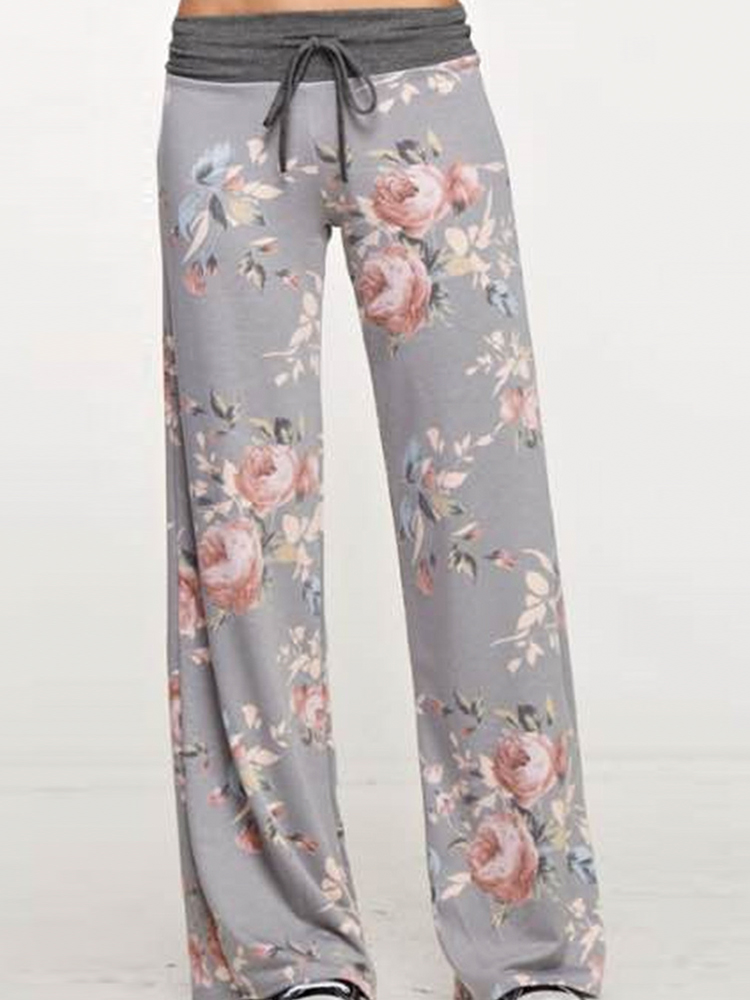 Casual-Loose-Floral-Printed-High-Waist-Women-Drawstring-Wide-Leg-Pants-1190133